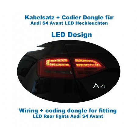 Bedrading + codering dongle LED achterlichten Audi A4 / S4 Avant