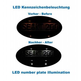 Bundle LED Kennzeichenbeleuchtung Audi A5 8T, A4 8K, Q5 8R