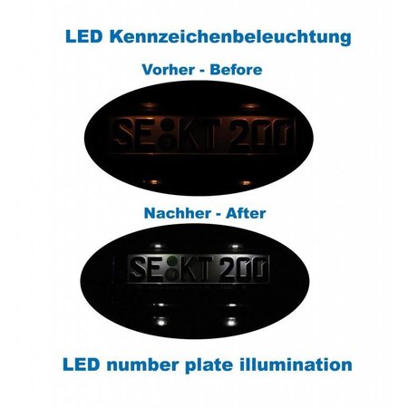 Bundle LED number plate illumination Audi