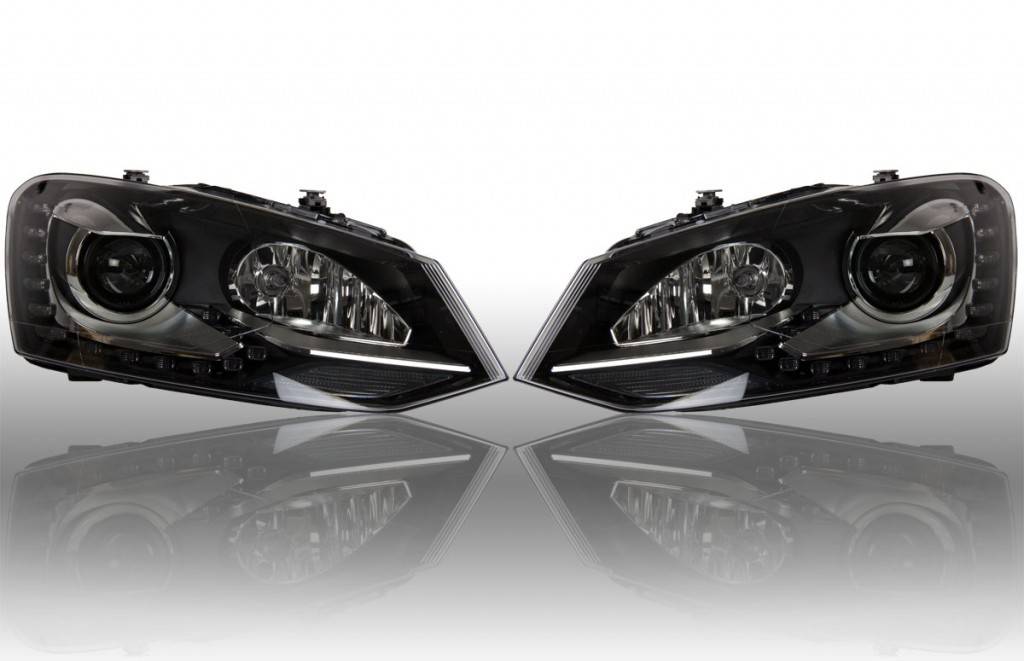 Bi-Xenon Headlights LED DTRL - - VW Polo 6R - Car Gadgets