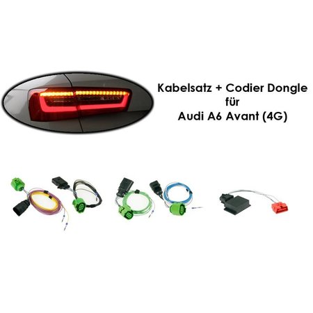 Kabelsatz + Codier Dongle LED-Heckleuchten für Audi A6 Avant (4G)