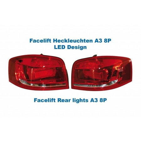 Facelift LED achterlichten - Original Design - Audi A3 8P