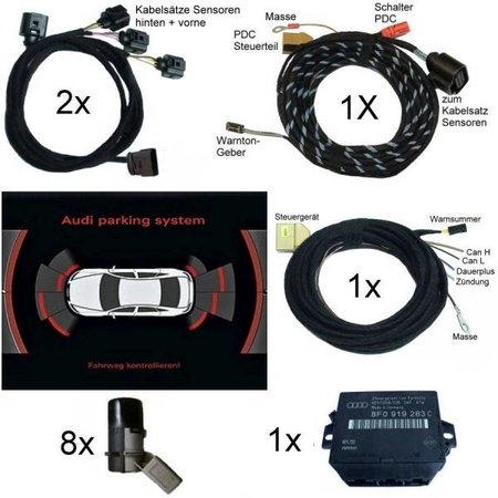 APS + Audi Parking System - Voor / achterwiel- Retrofit - Audi A5 8T