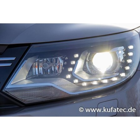 Bi-Xenon Headlights LED DTRL - Upgrade - VW Touareg 7P - with air suspension