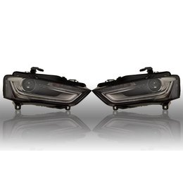 Bi-Xenon Headlights LED DTRL - Audi A4 8K Facelift - left traffic