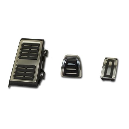 Pedals / footrest - stainless steel - automatic transmission