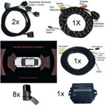 Komplett-Set APS+ plus (optische Anzeige MMI) Front & Heck für Audi A6 4F - ab Mj. 2007 Avant