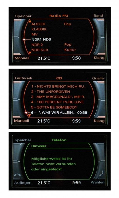 Umrüst-Set Radio Chorus auf Radio Concert für Audi A4 8K ab Mj