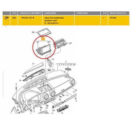 Audi A3 S3 MULTIMEDIACARD 8V0 857 273 H