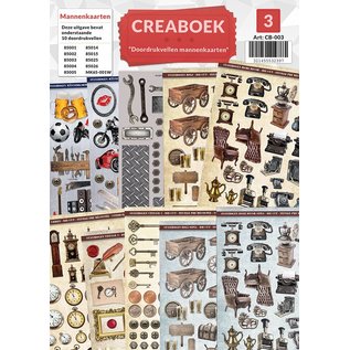 Creatief Art Creaboek 03 - Doordrukvellen mannenkaarten
