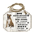Creatief Art Hondenbordje: Boxer bruin