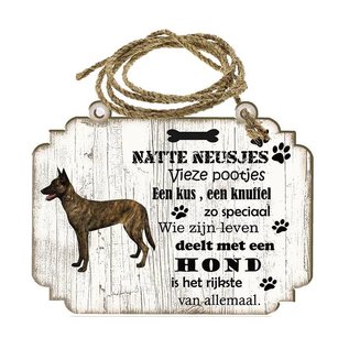 Creatief Art Hondenbordje: Hollandse Herder (korthaar)