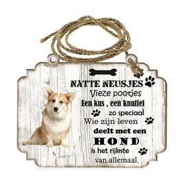 Hondenbordje: Welsh Corgi Pembroke