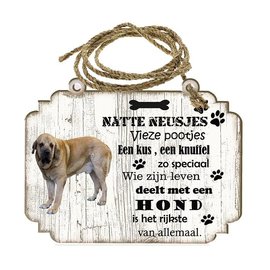 Creatief Art Hondenbordje: Spaanse Mastiff