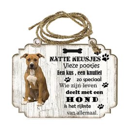 Hondenbordje: American Staffordshire Terrier