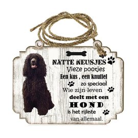 Hondenbordje: Ierse Water Spaniel