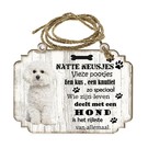 Creatief Art Hondenbordje: Bichon FrisÃ©