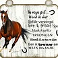 Paardenbordje: Bruin met wit