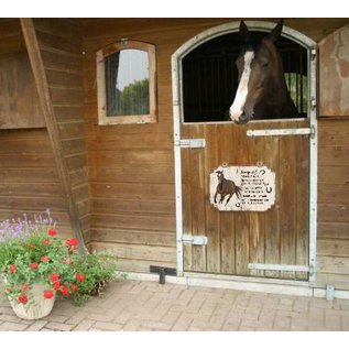 Plaque de cheval: Brun avec blanc