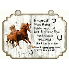 Paardenbordje: Merrie met veulen bruin