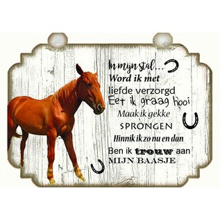 Plaque de cheval: Brun avec blanc - Copy - Copy