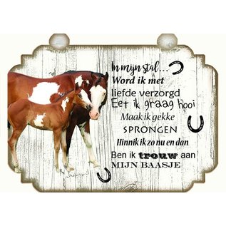 Plaque de cheval: Brun avec blanc - Copy - Copy - Copy - Copy - Copy - Copy