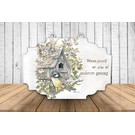 Creatief Art 3D Bordje - Vogelhuisje met koolmees