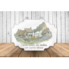 Creatief Art 3D Bordje - Pittoreske huisjes