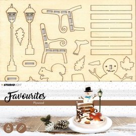 Creatief Art Bankje met Kerstdieren - Favourites