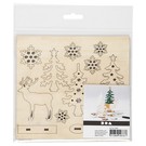 Houten set herten en bomen