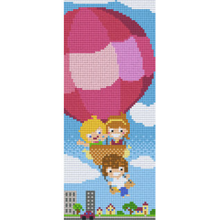 Pixel Hobby Pixel Hobby 3 Grundplatten Kinder im Heißluftballon