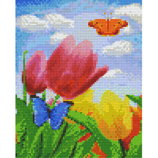 Pixel Hobby pixel hobby 4 Embases - Fleurs et papillons