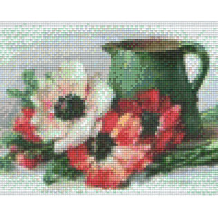 Pixel Hobby pixelhobby 4 Basisplaten - Bloemen met kan