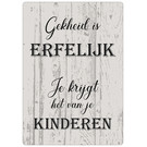 Creatief Art Spreukenbordje: Gekheid Is Erfelijk... Je Krijgt Het Van Je Kinderen! | Houten Tekstbord