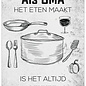 Creatief Art Spreukenbordje: Als Oma Het Eten Maakt, Is Het Altijd Lekker! | Houten Tekstbord