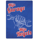 Creatief Art Spreukenbordje: Mijn Garage, Mijn Regels! | Houten Tekstbord