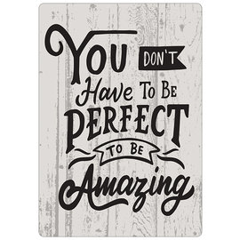 Creatief Art Spreukenbordje: You Don't Have To Be Perfect, To Be Amazing! | Houten Tekstbord