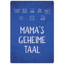 Creatief Art Spreukenbordje: Mama's Geheime Taal! | Houten Tekstbord