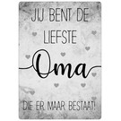 Creatief Art Spreukenbordje: Jij Bent De Liefste Oma Die Er Maar Bestaat! | Houten Tekstbord