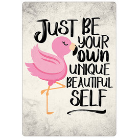 Creatief Art Spreukenbordje: Just Be Your Own Unique Beautiful Self! | Houten Tekstbord