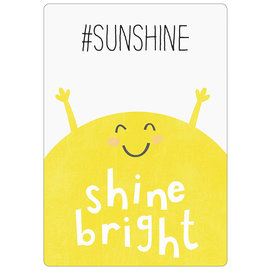 Creatief Art Spreukenbordje: #SunShine, Shine Bright! | Houten Tekstbord