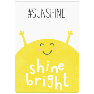 Creatief Art Spreukenbordje: #SunShine, Shine Bright! | Houten Tekstbord
