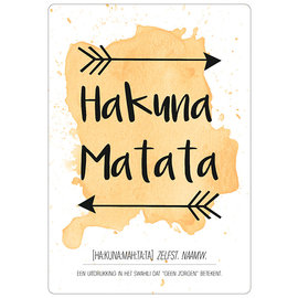 Creatief Art Spreukenbordje: Hakuna Matata | Houten Tekstbord