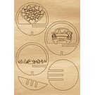 Creatief Art Houten Bal Huwelijk + Bal 80 mm