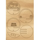 Creatief Art Houten Bal Verjaardag + Bal 80 mm