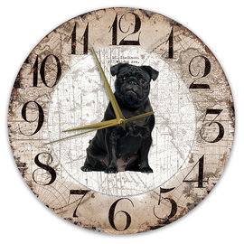 Creatief Art Horloge en bois - Chihuahua Black