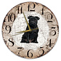 Creatief Art Houten Klok - 30cm - Hond - Mopshond