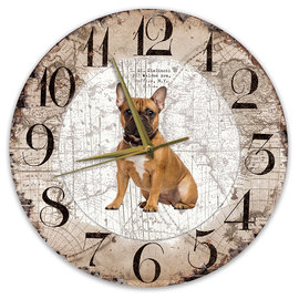 Creatief Art Horloge en bois - Chihuahua Black