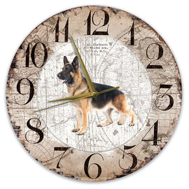 Creatief Art Horloge en bois - Chihuahua Black