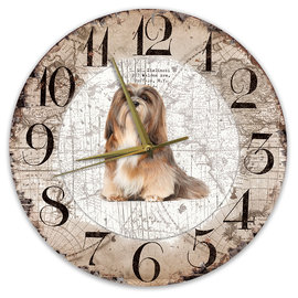 Creatief Art Horloge en bois - Chihuahua Black